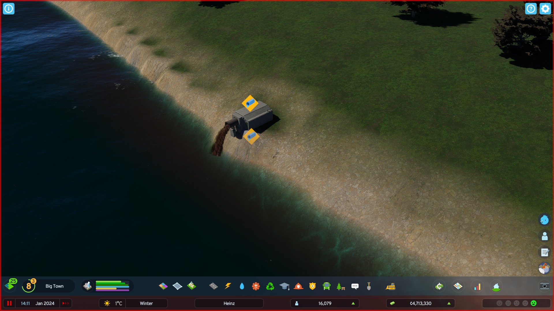 As Designed Sewage Outlet Permanent "Water Pipe not connected