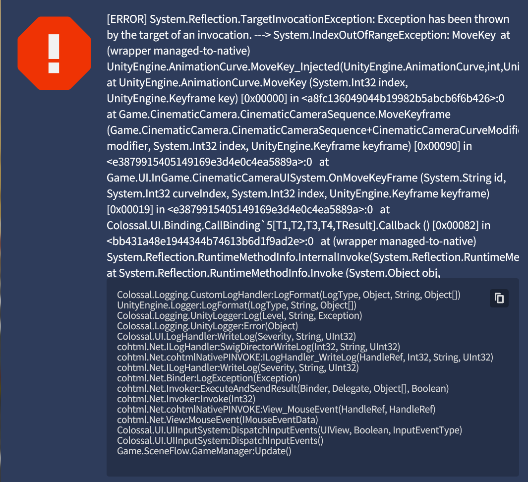 An error occurred in the timeline | Paradox Interactive Forums