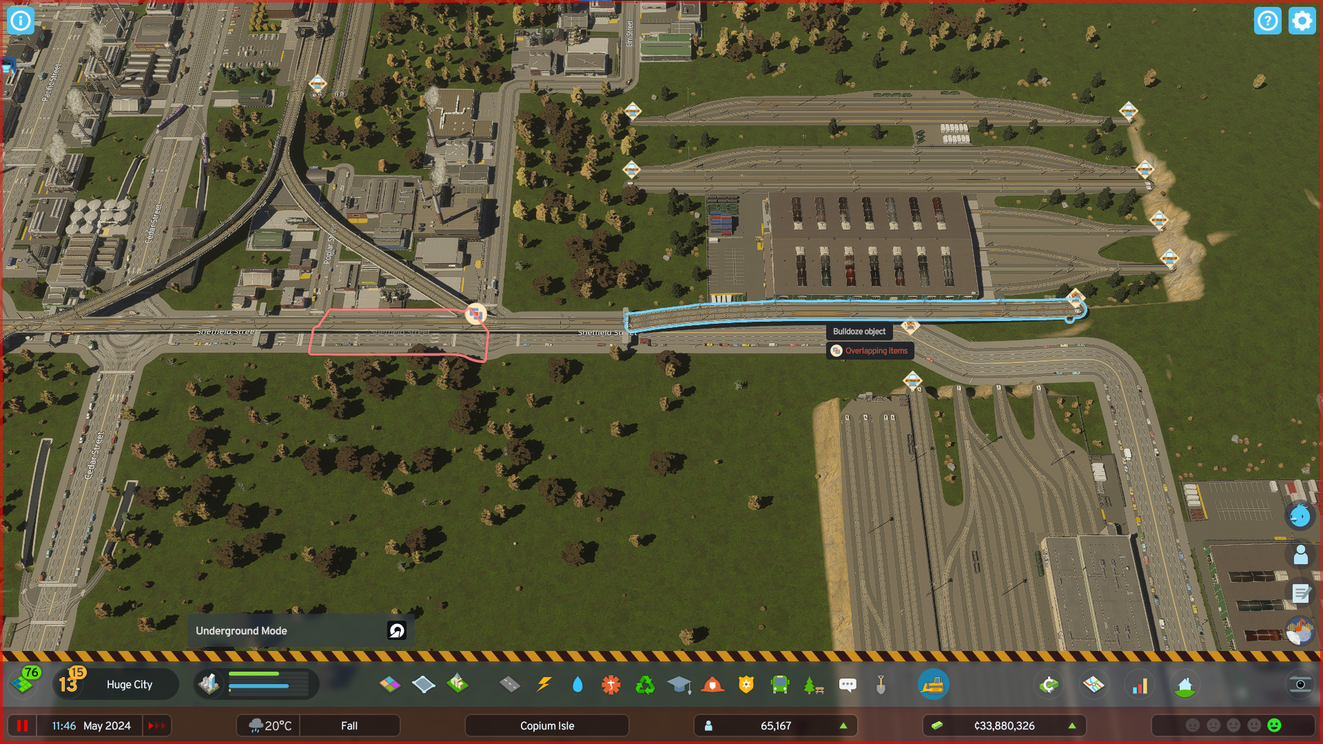 Duplicate - Overlapping items message prevents deletion of a road. This ...
