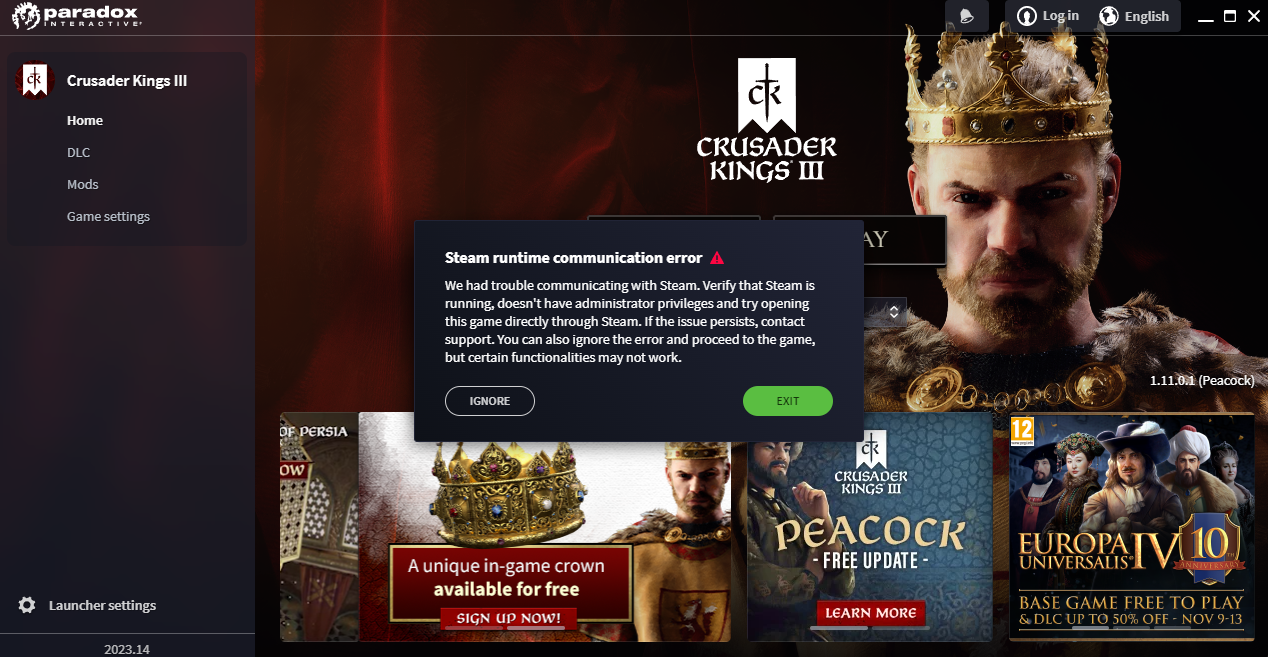 CK3 cloud save not appearing steam; after exit code null | Paradox ...