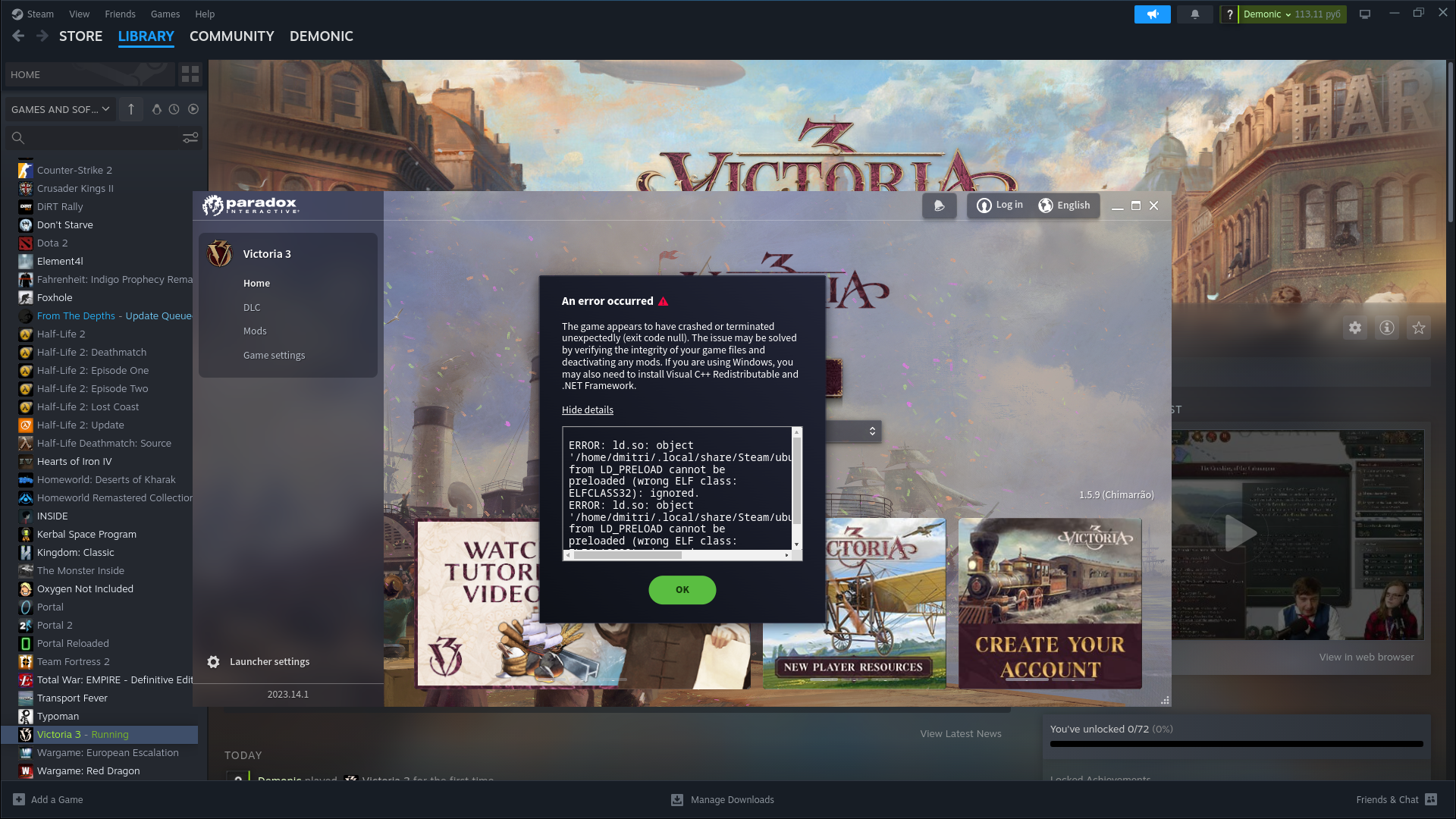 Game doesn't launch | Paradox Interactive Forums