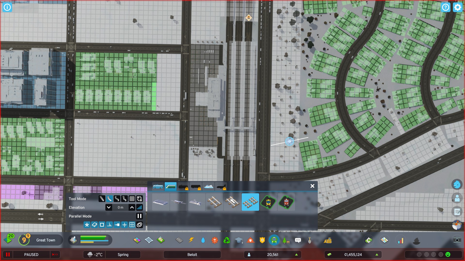 Removed double track x-track junction/crossing at the end of train ...