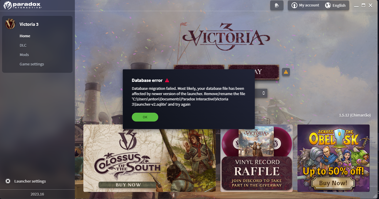 Doesn't save game settings | Paradox Interactive Forums