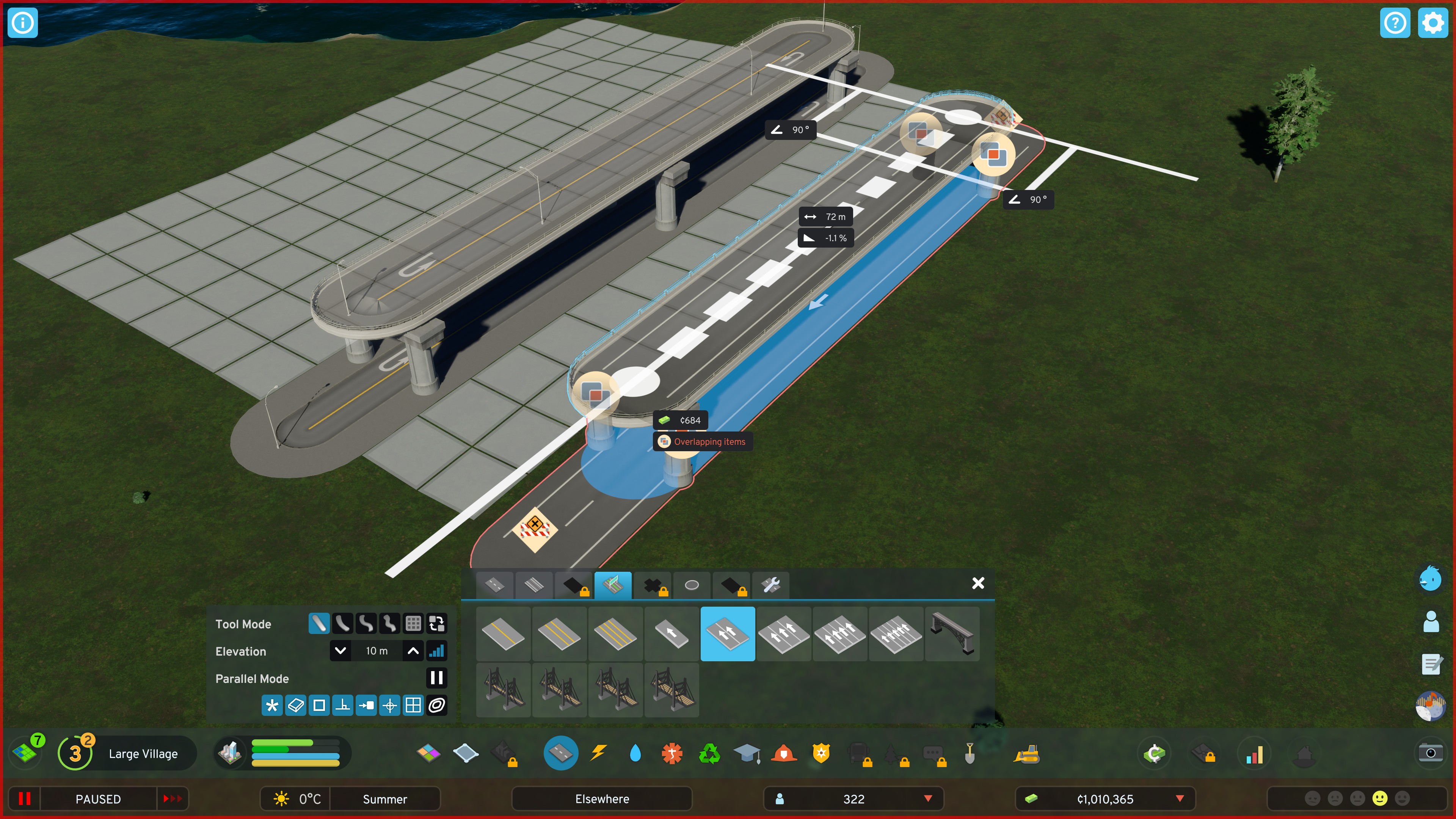 [1.0.19f1] Roads and Train tracks are only stackable once / Highways ...