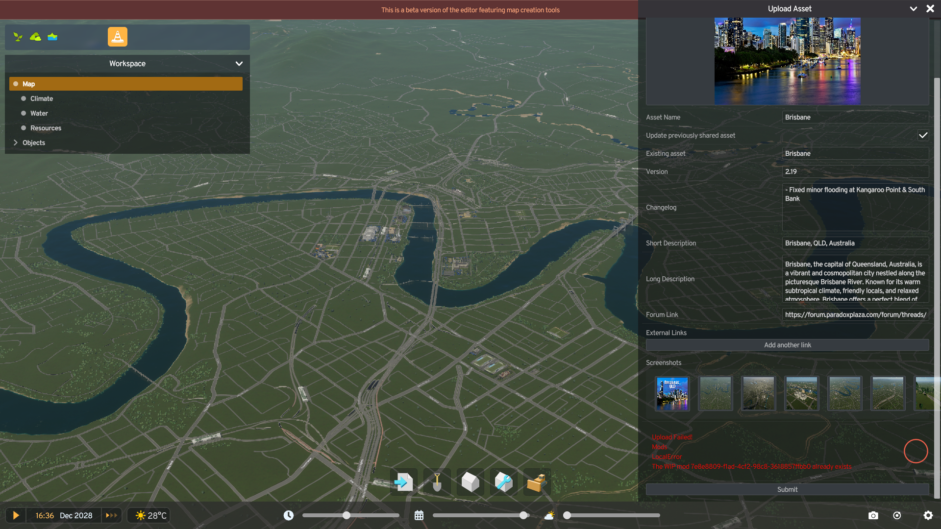 Upload Failed on Map update | Paradox Interactive Forums