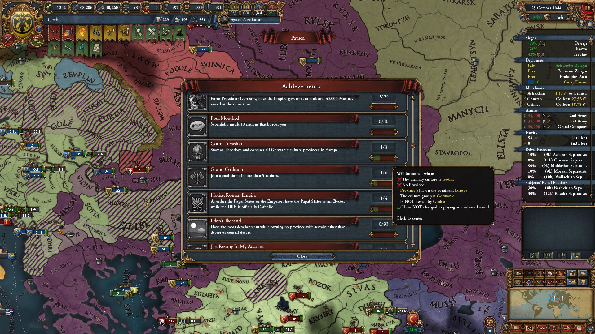 Gothic Invation Fixed - Gothic invasion achievement not possible since Gothic(byzantine ...