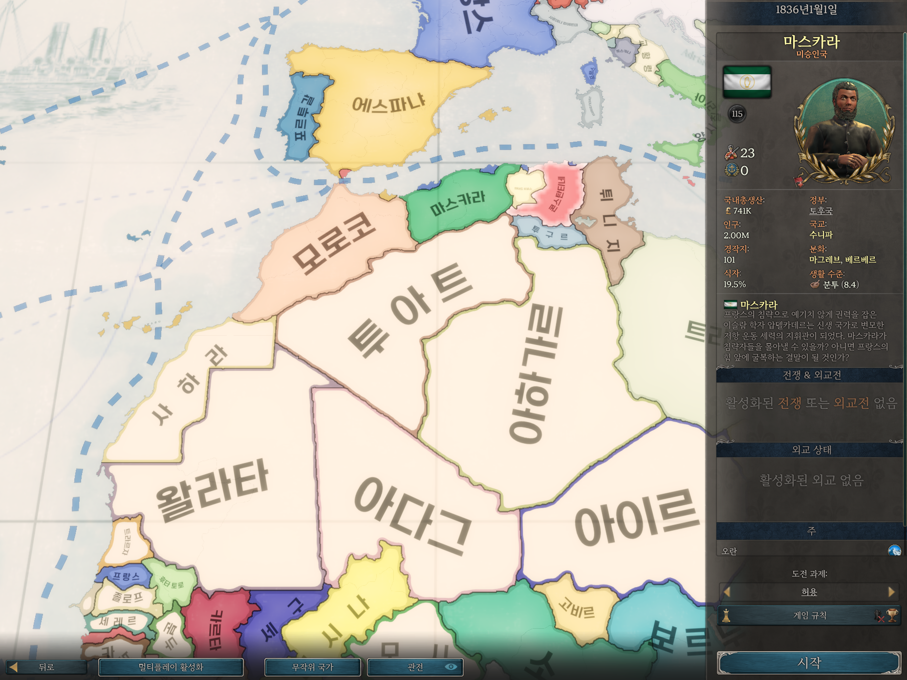 Country Selection The Description in the Country Selection Menu has differing Levels of ...