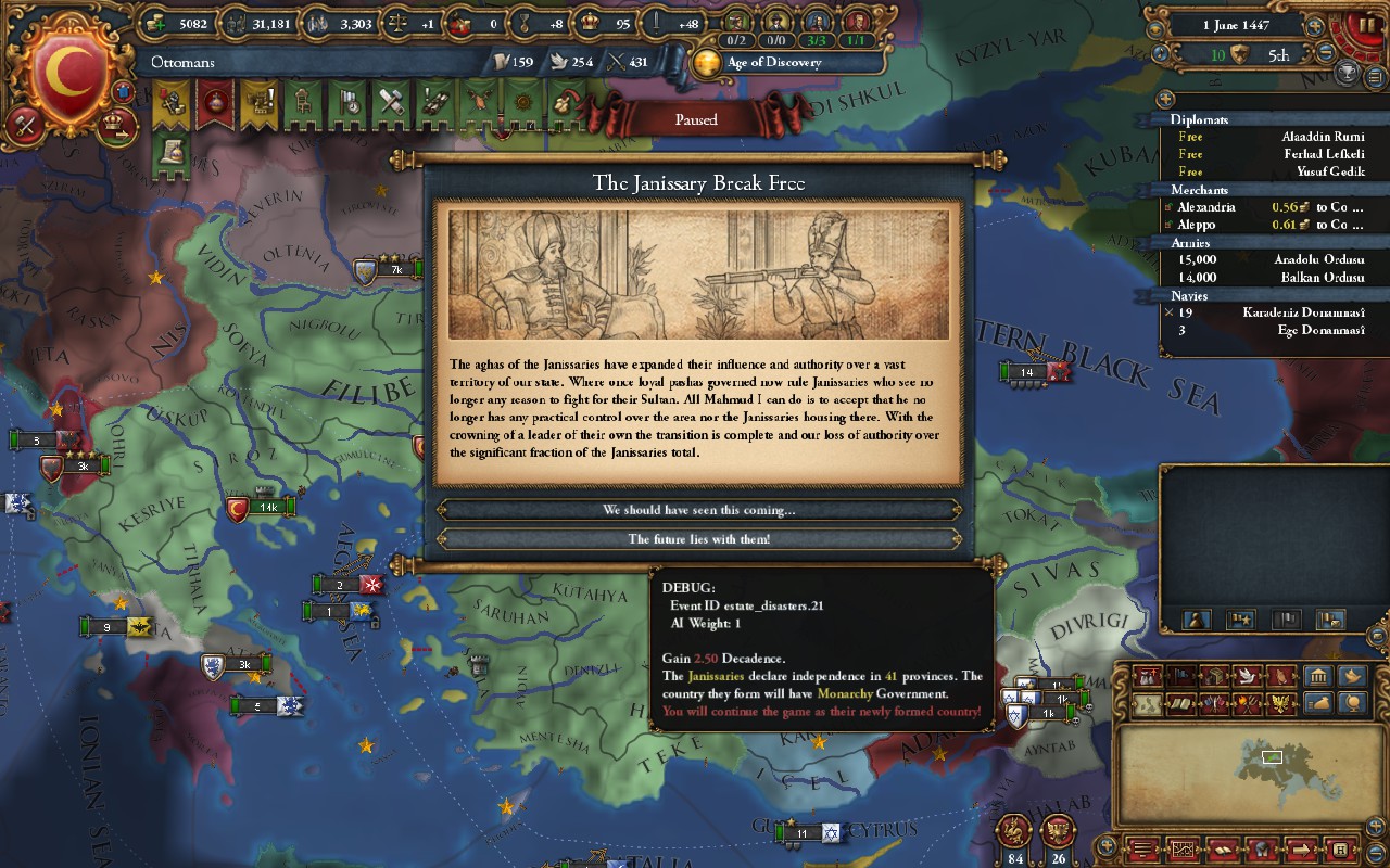 Confirmed - Janissary Independence causes game over at 100% land ...