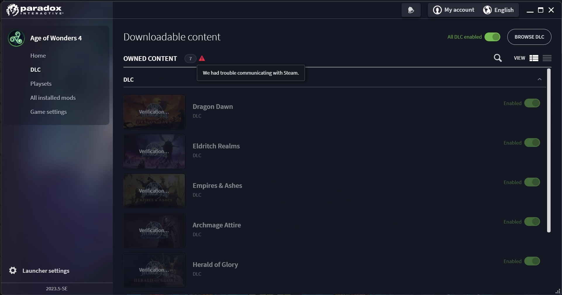 Herald of Glory broke Game Launcher in GeForce Now | Paradox ...