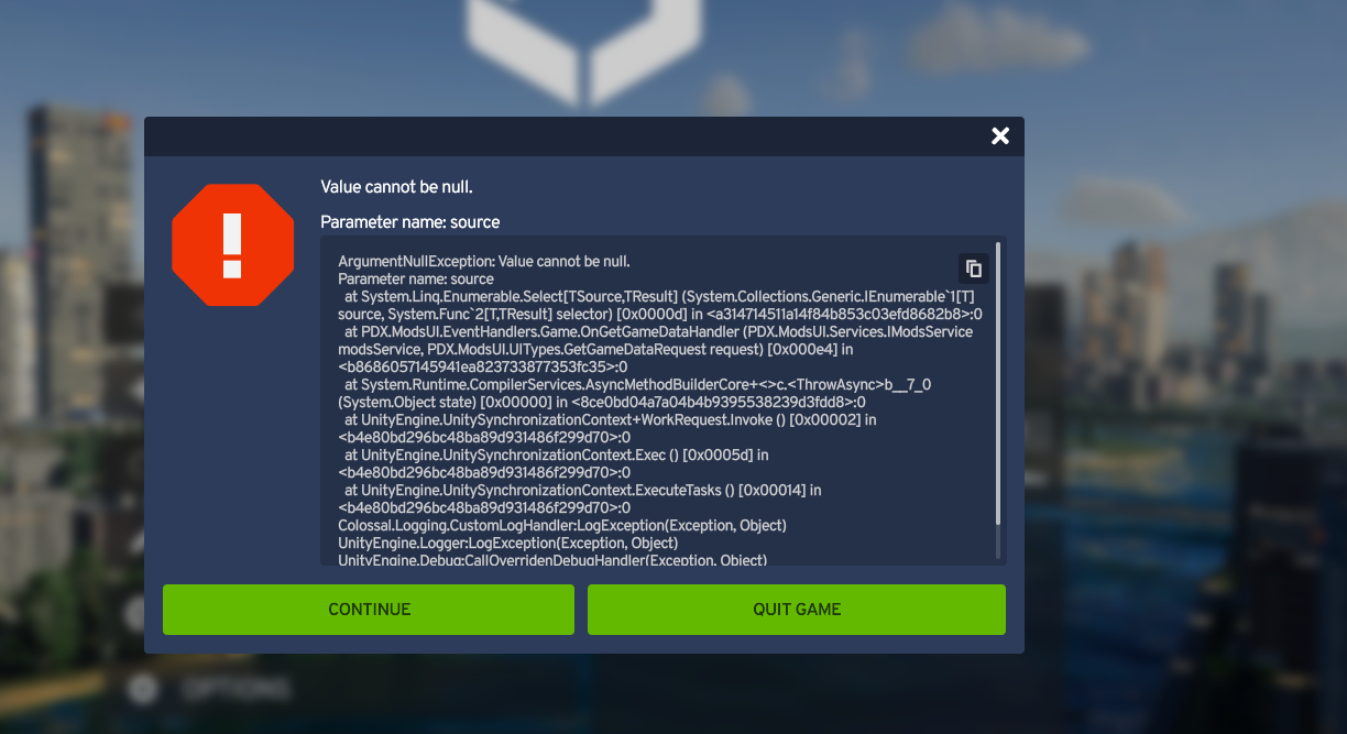 Null error when accessing mod shop | Paradox Interactive Forums