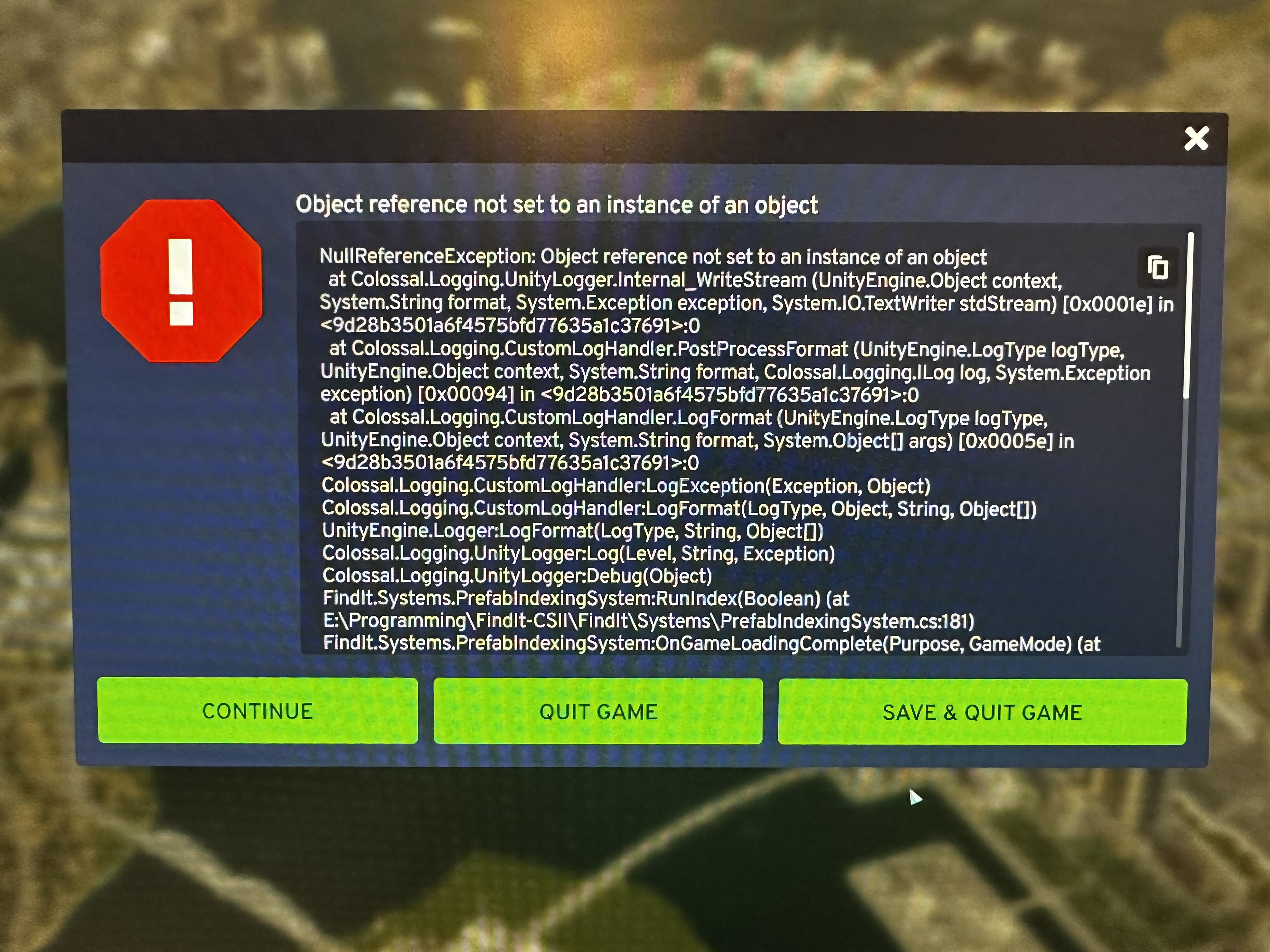 Game crashed shortly after loading into the saved game | Paradox ...