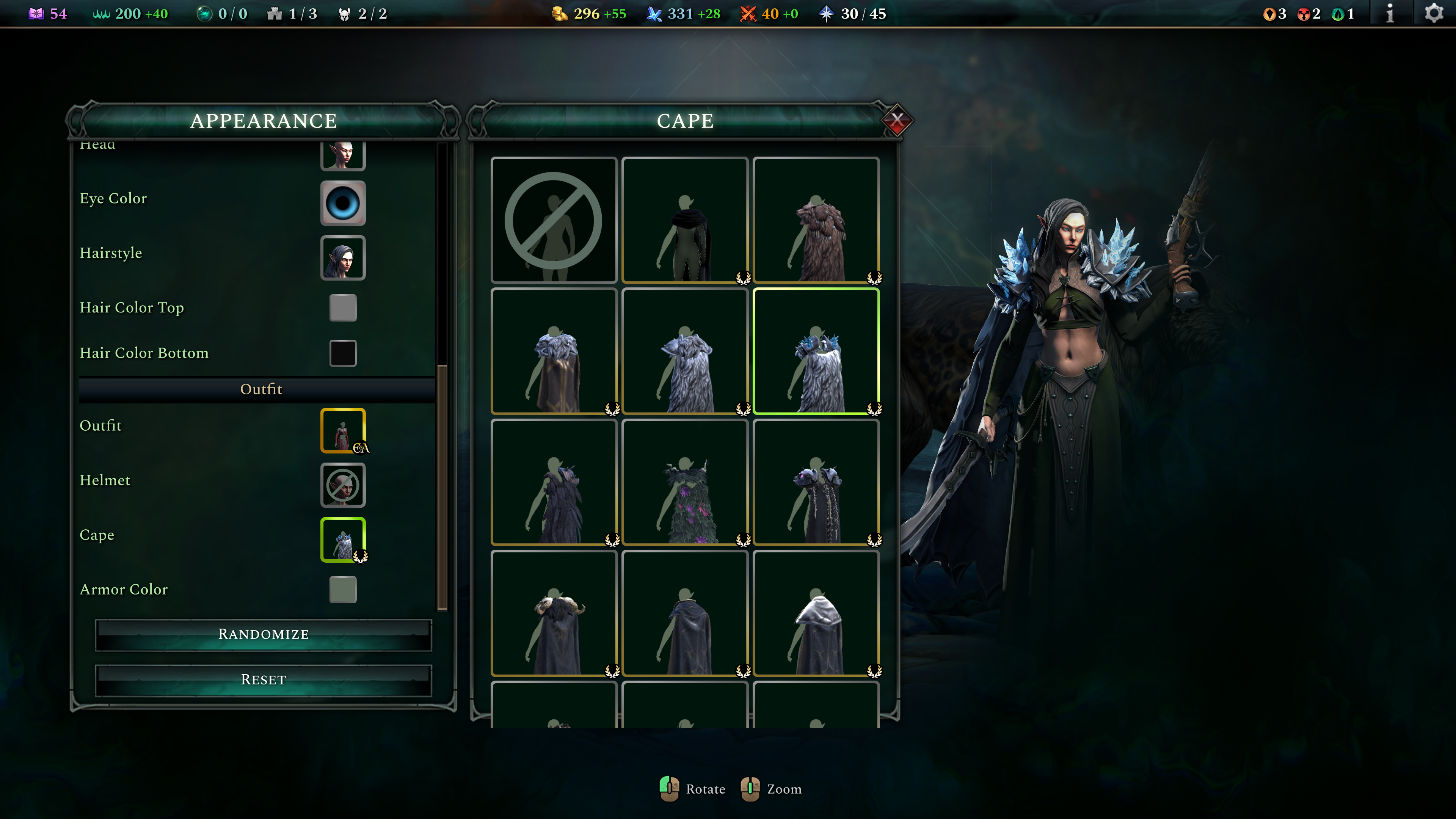 Duplicate - UI: Customization window extending below screen ...