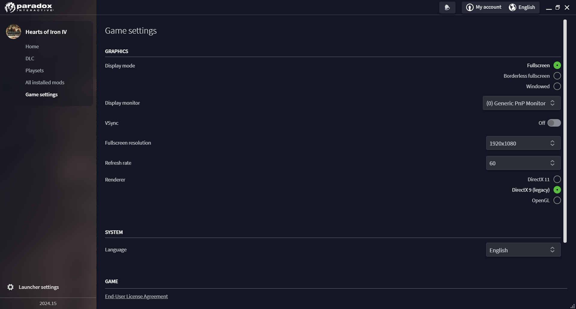 Confirmed - DirectX 9 does not work | Paradox Interactive Forums
