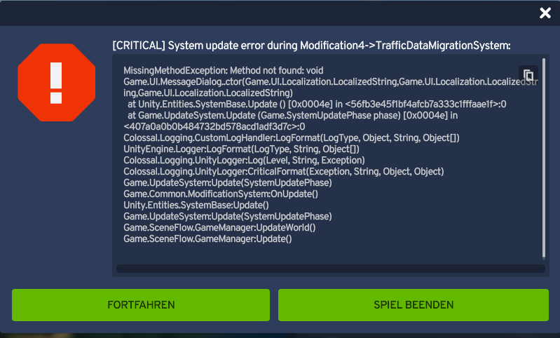 its not possible to skip the error message | Paradox Interactive Forums