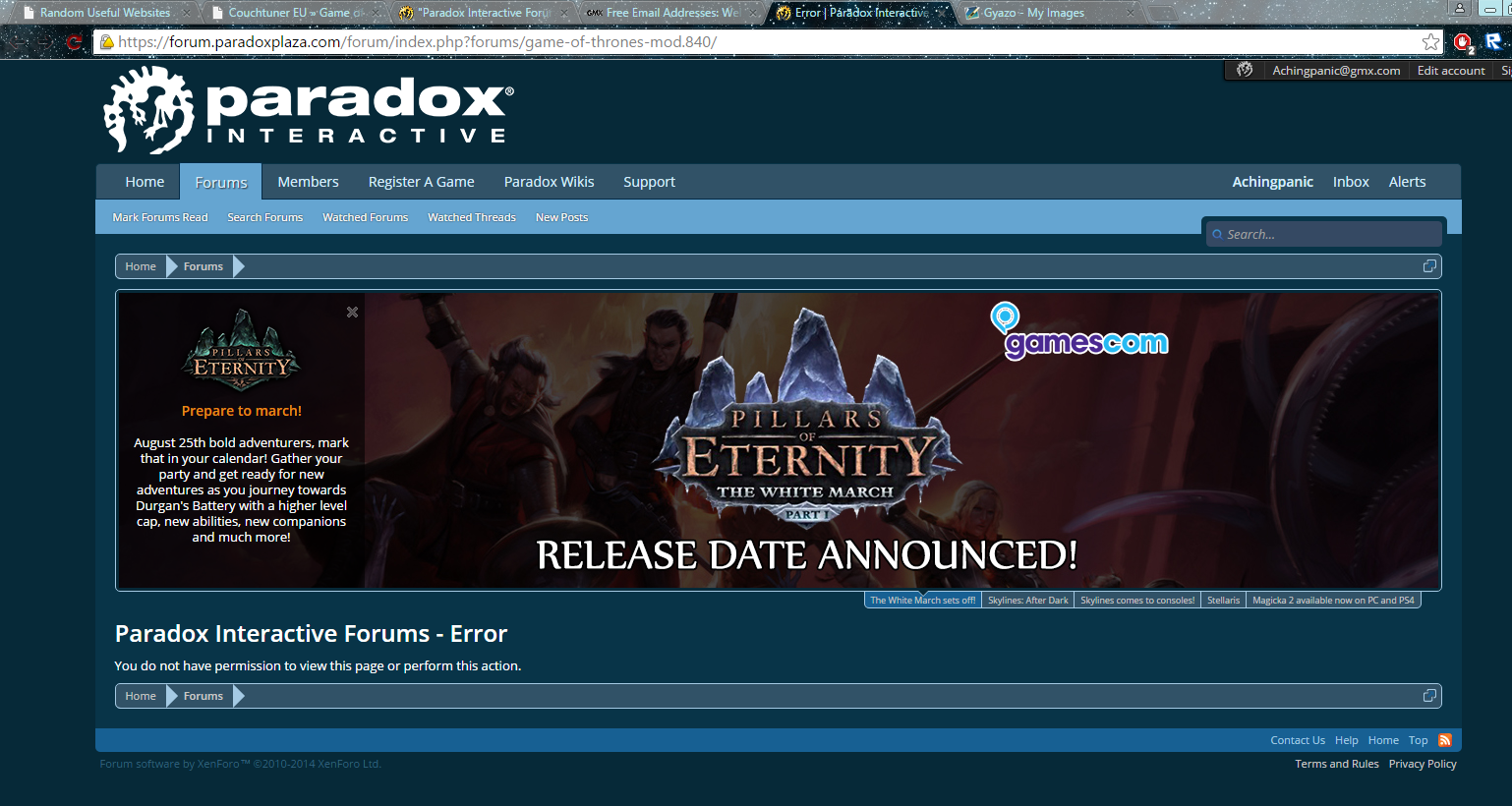 "Paradox Interactive Forums - Error You do not have permission to view ...