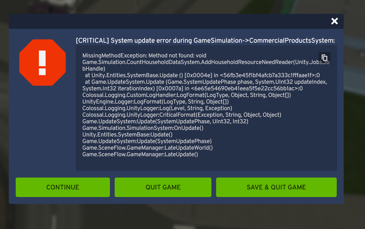 Fixed - System Error message crashing game | Paradox Interactive Forums