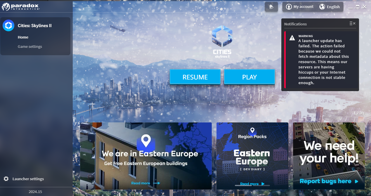 Launcher will not update | Paradox Interactive Forums
