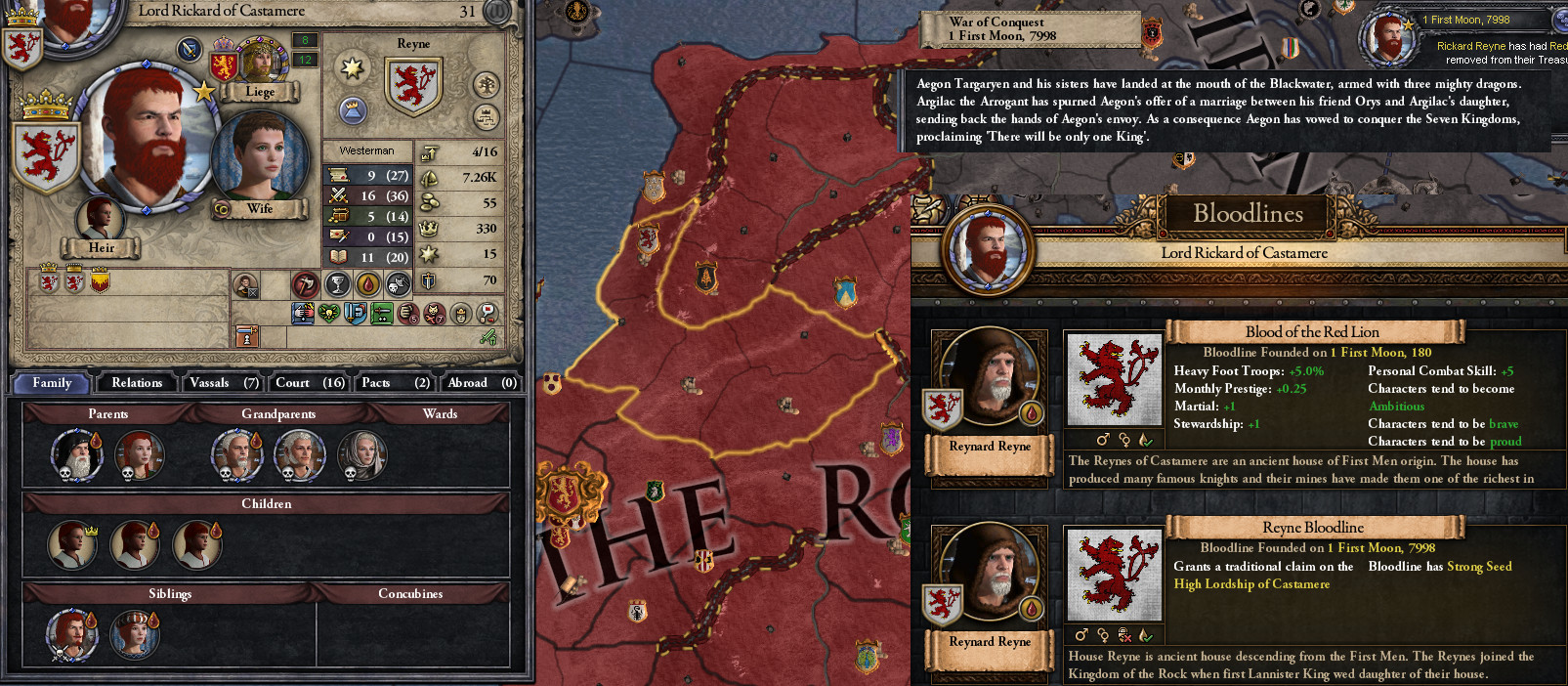Red Lions of Castamere - House Reyne AGOT AAR | Paradox Interactive Forums