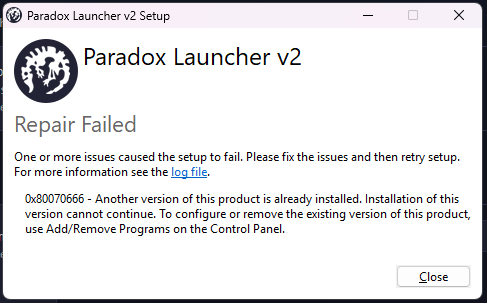 Launcher wont set up properly | Paradox Interactive Forums
