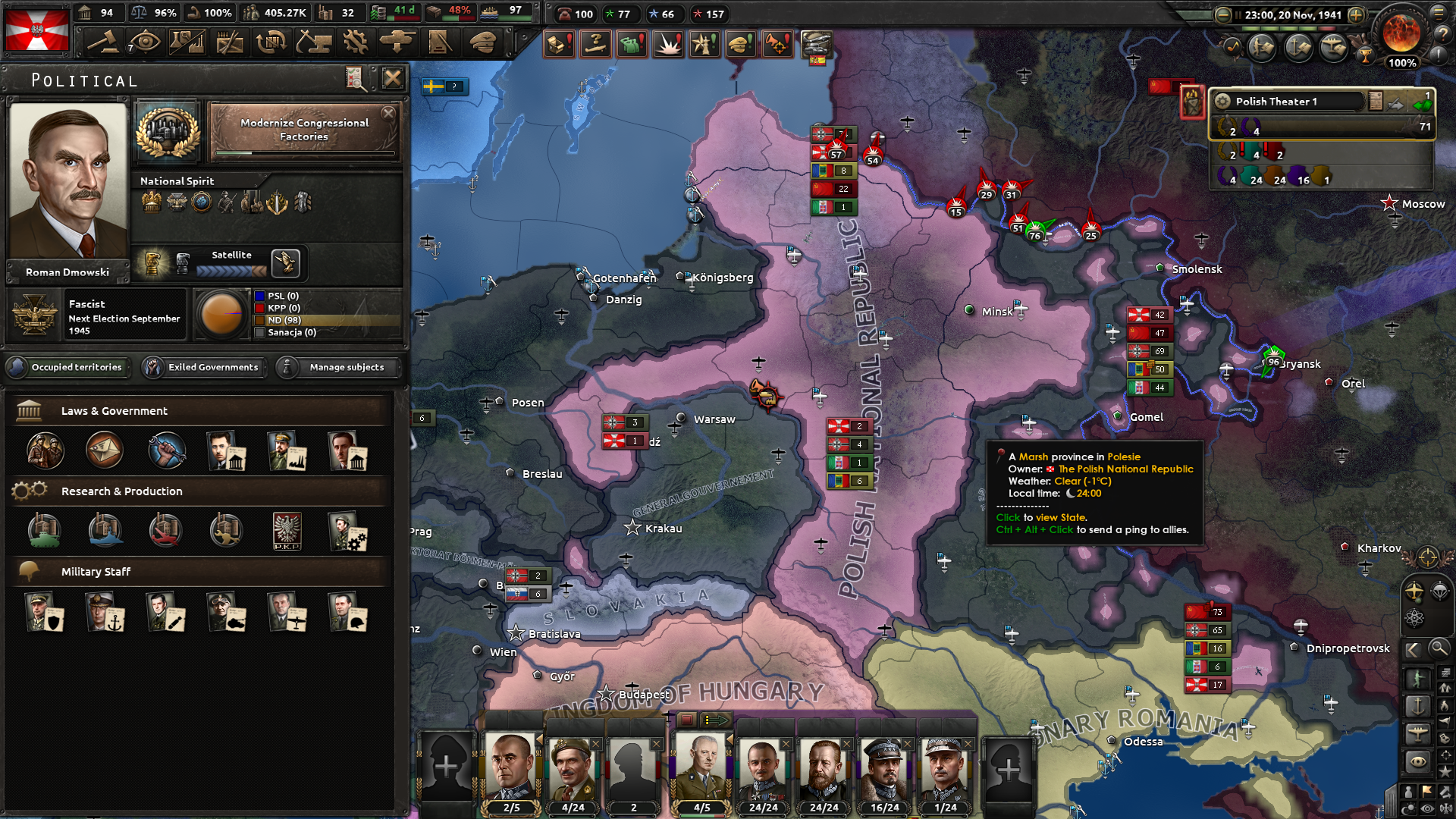 Puppet General Germany can form Generalgouvernement puppet while Poland (player) is in ...