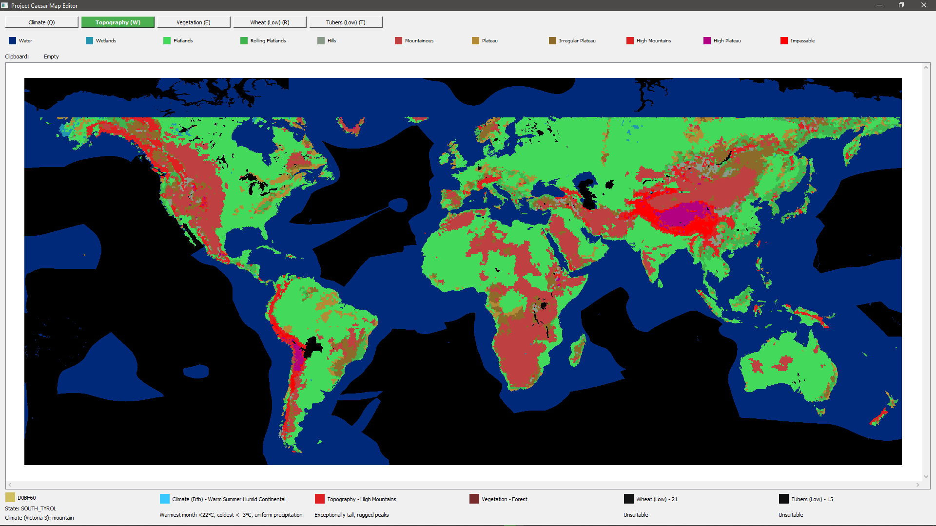 Created Feature Map Editor & provided game data system for climate ...