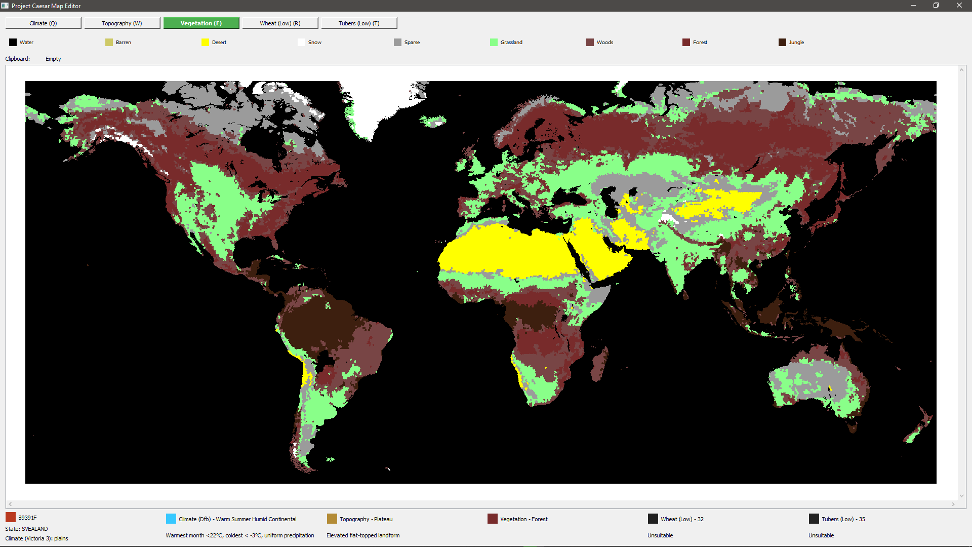Created Feature Map Editor & provided game data system for climate ...