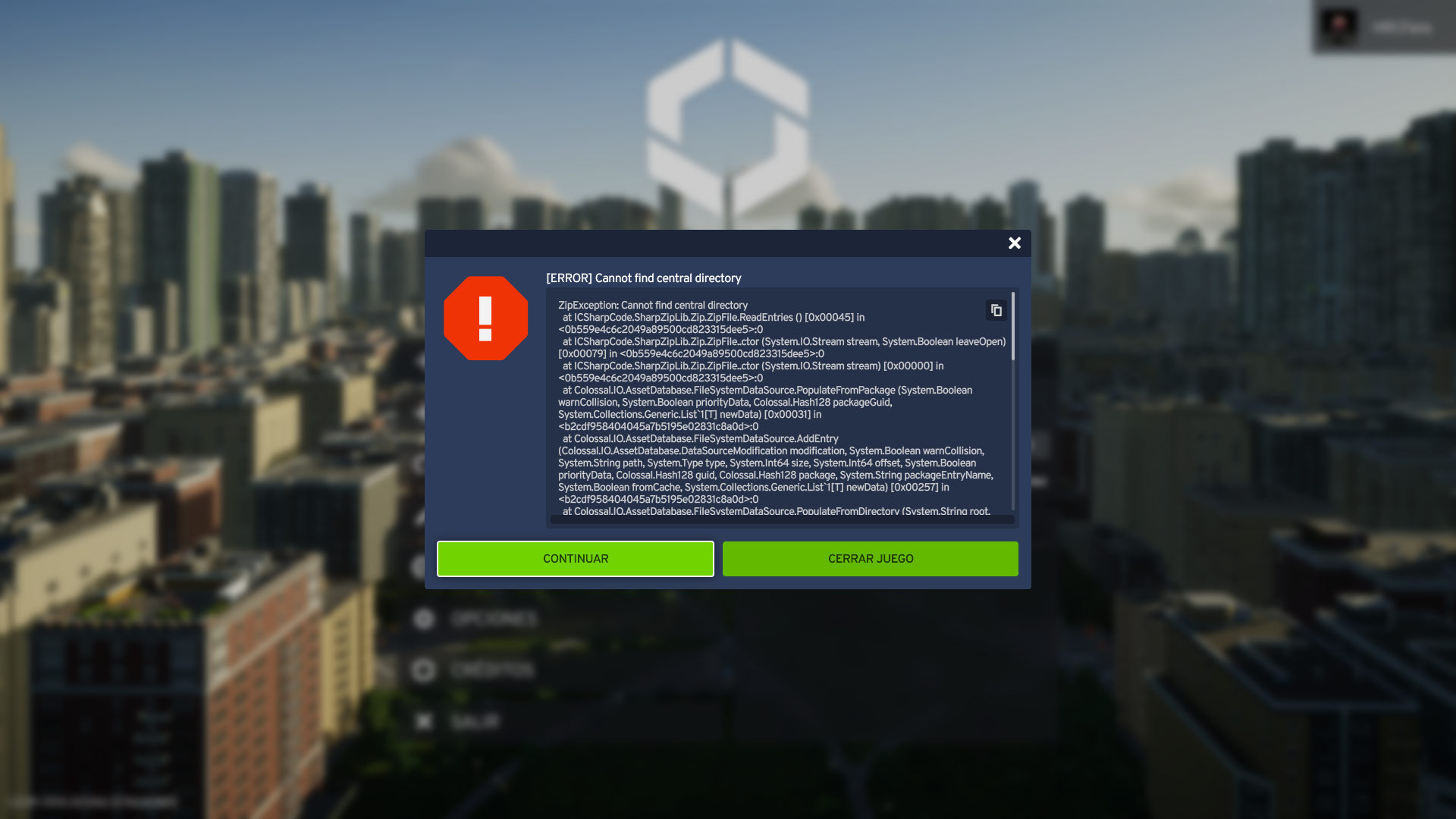 Fixed - When I open the application error message from the game pops up ...