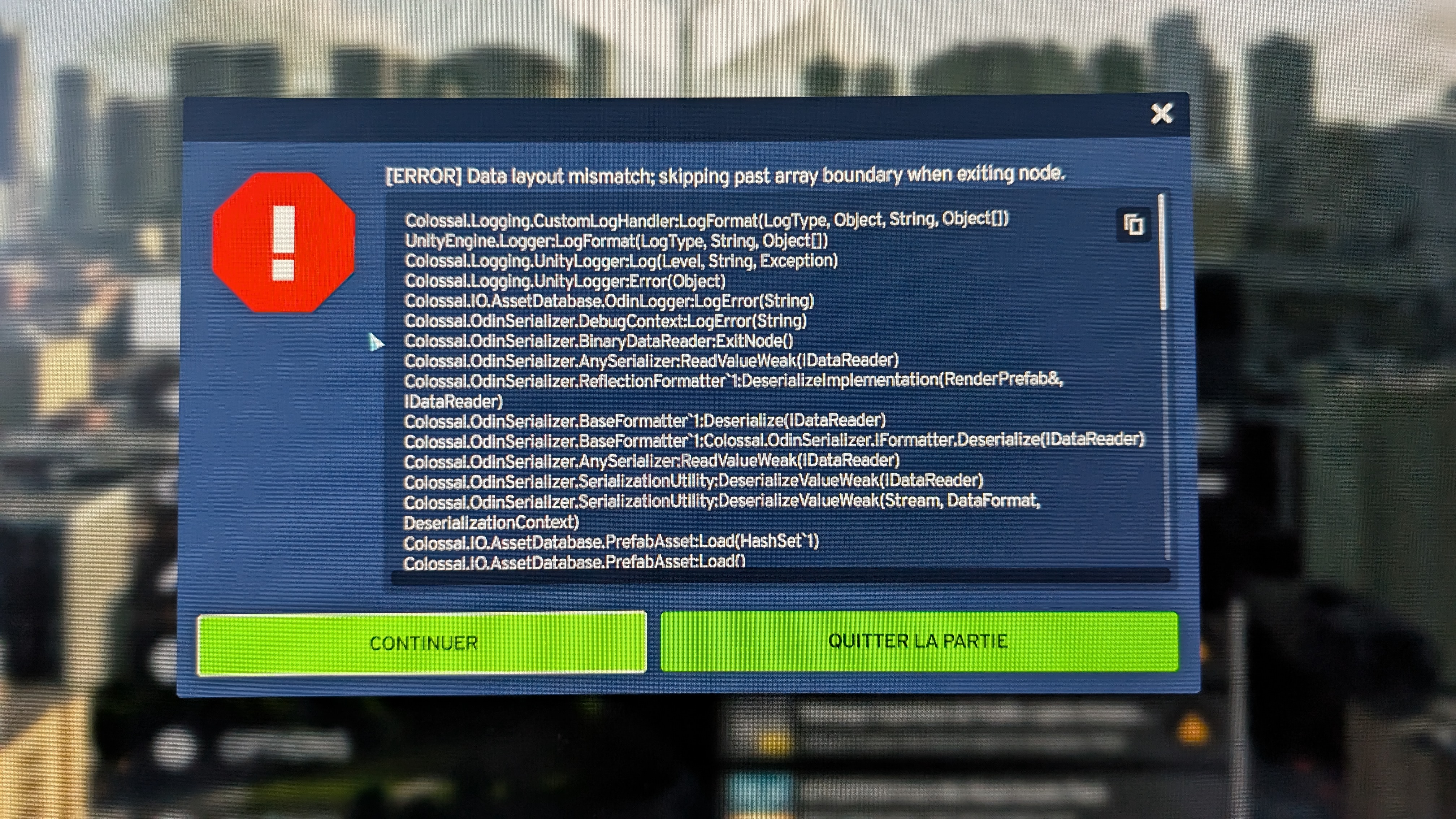 Error message that blocks access to games | Paradox Interactive Forums