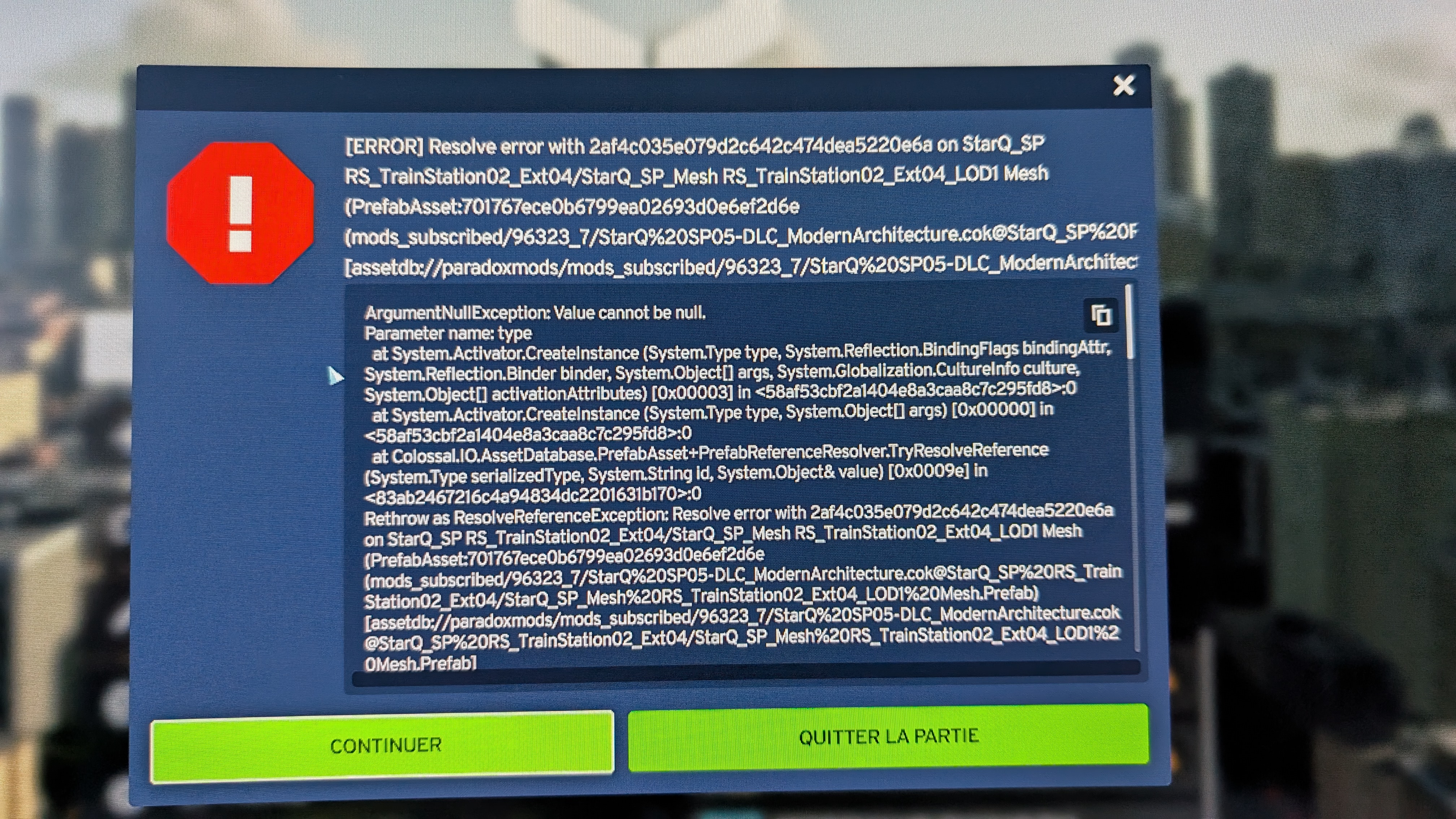 Error message that blocks access to games | Paradox Interactive Forums