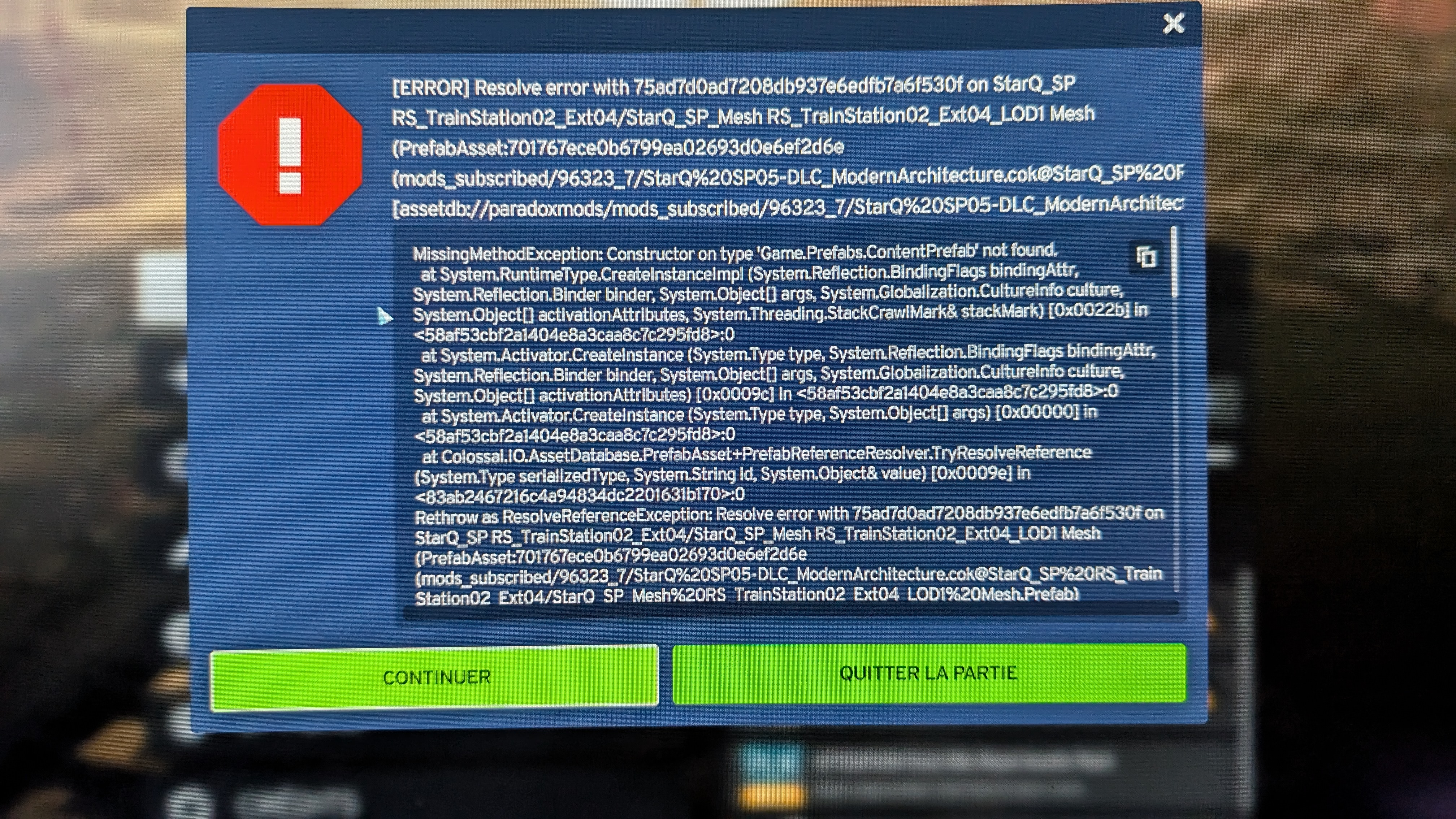 Error message that blocks access to games | Paradox Interactive Forums