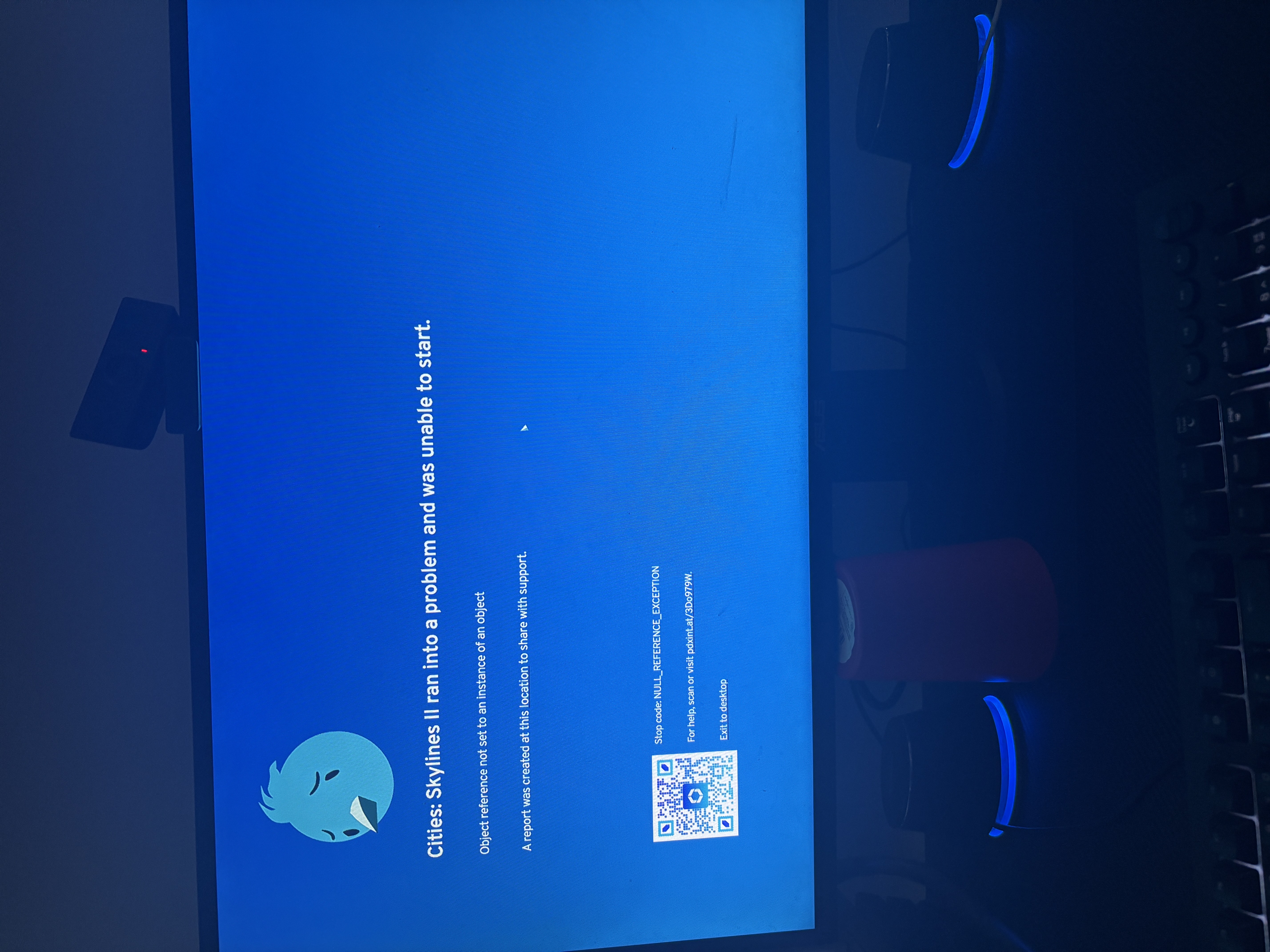 my game is now crashing to a blue screen similar to the windows "blue ...
