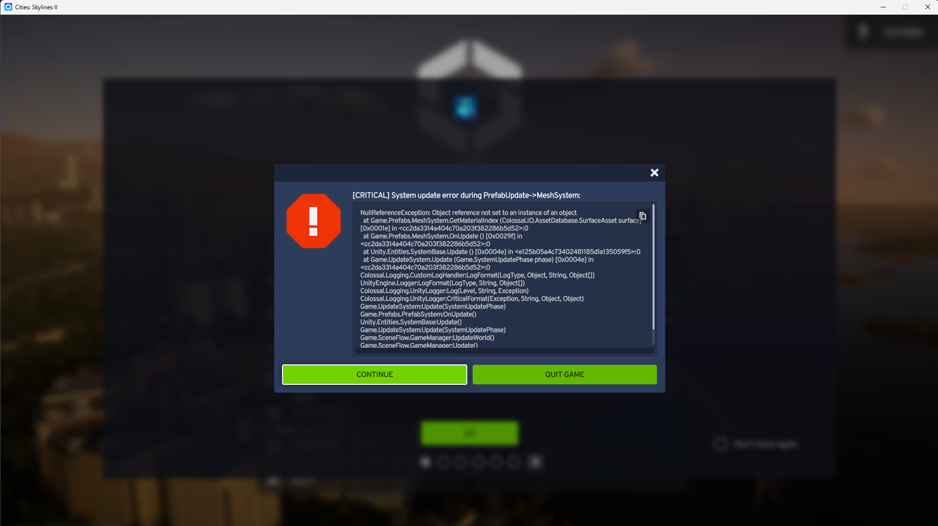 Fixed - Everytime I open the game I get System Update error during ...