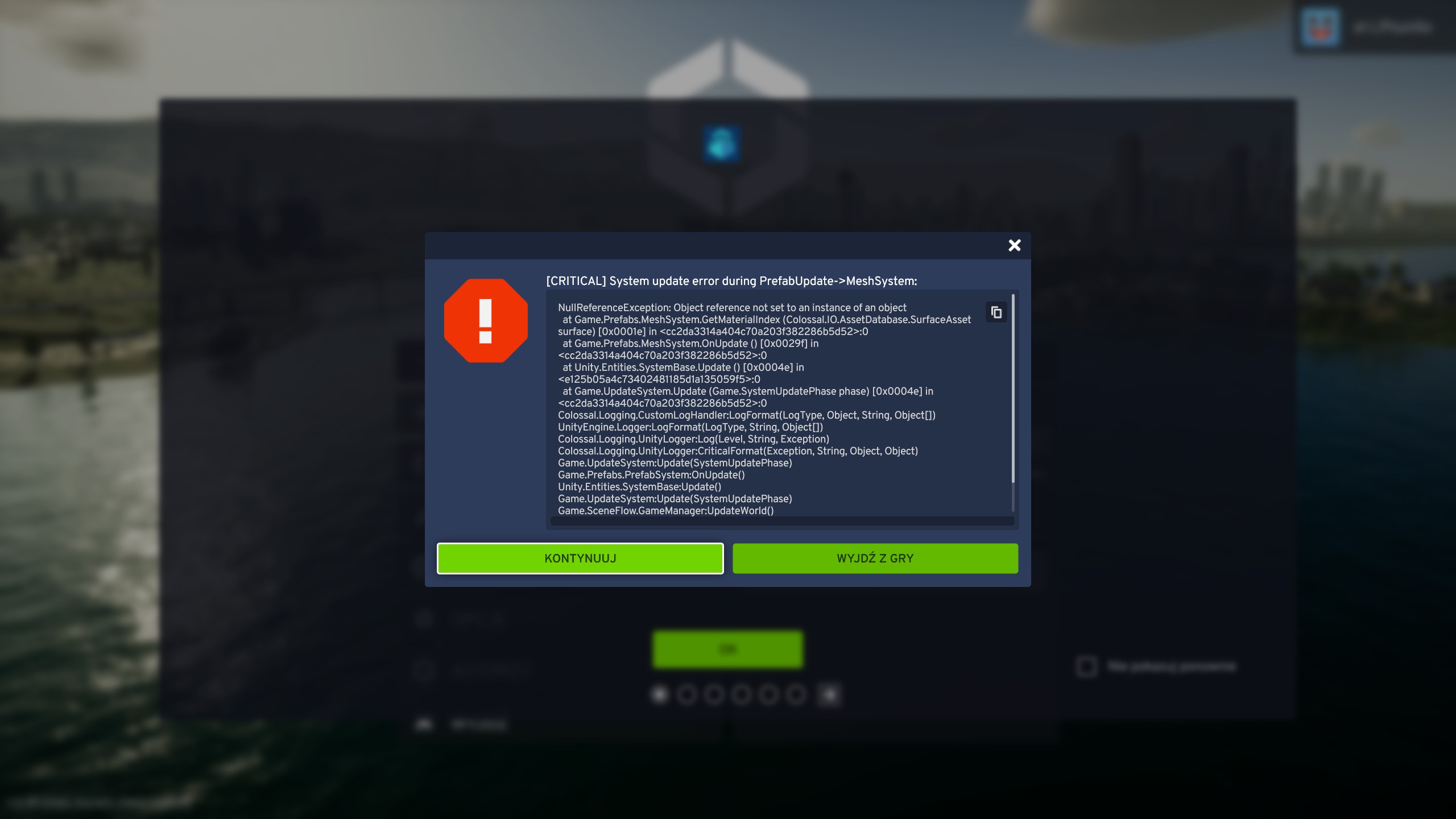 Critical error on startup + weird models/texture glitching | Paradox ...