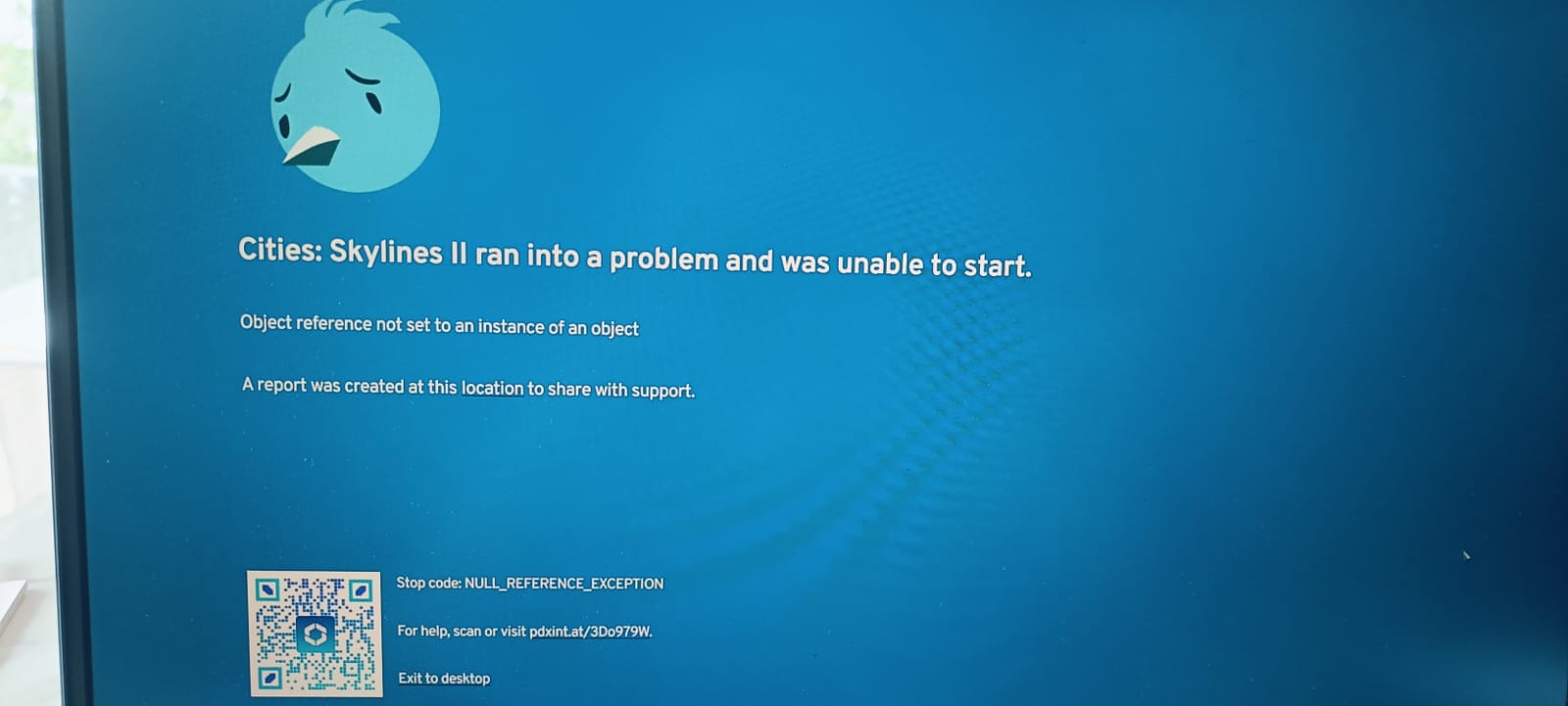 Cities: Skylines II fails to launch and crashes during startup. Error ...