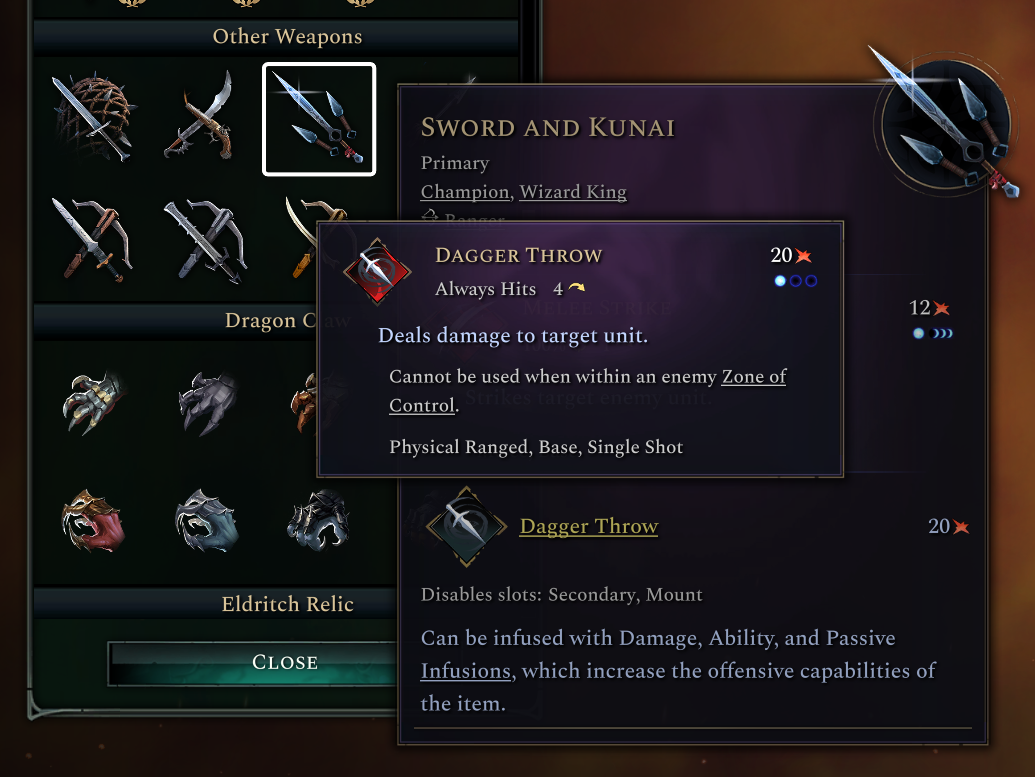 Dagger Interactive Item forge - Throw Dagger has full accuracy | Paradox Interactive Forums