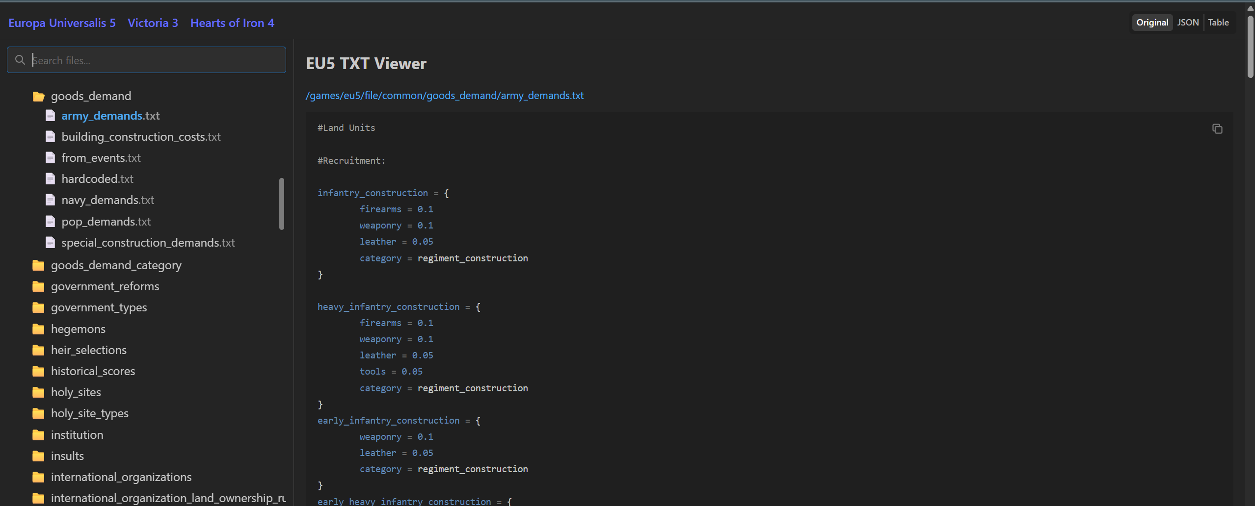 EU 5 Game file database/website | Paradox Interactive Forums