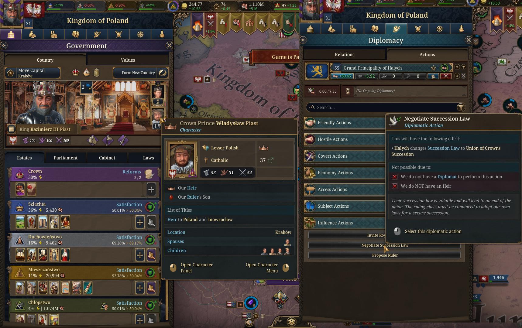 Duplicate - Can't negotiate succession law | Paradox Interactive Forums