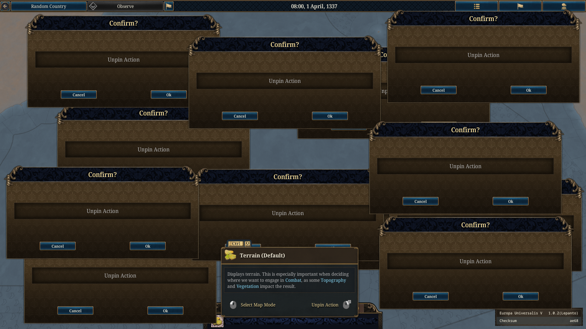 Confirmed - Unpin Action Bug | Paradox Interactive Forums