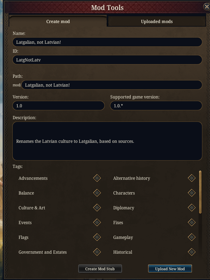 Unable to upload mod to steam workshop | Paradox Interactive Forums