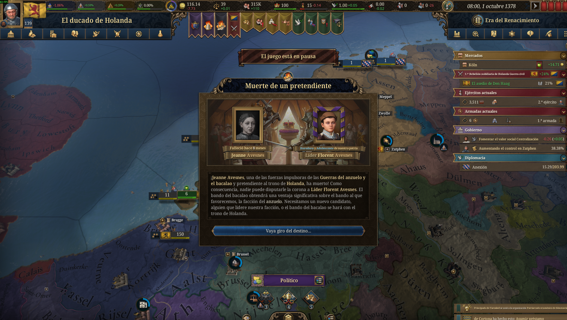 Bug in the Dutch civil war, it’s stuck in an infinite loop | Paradox ...