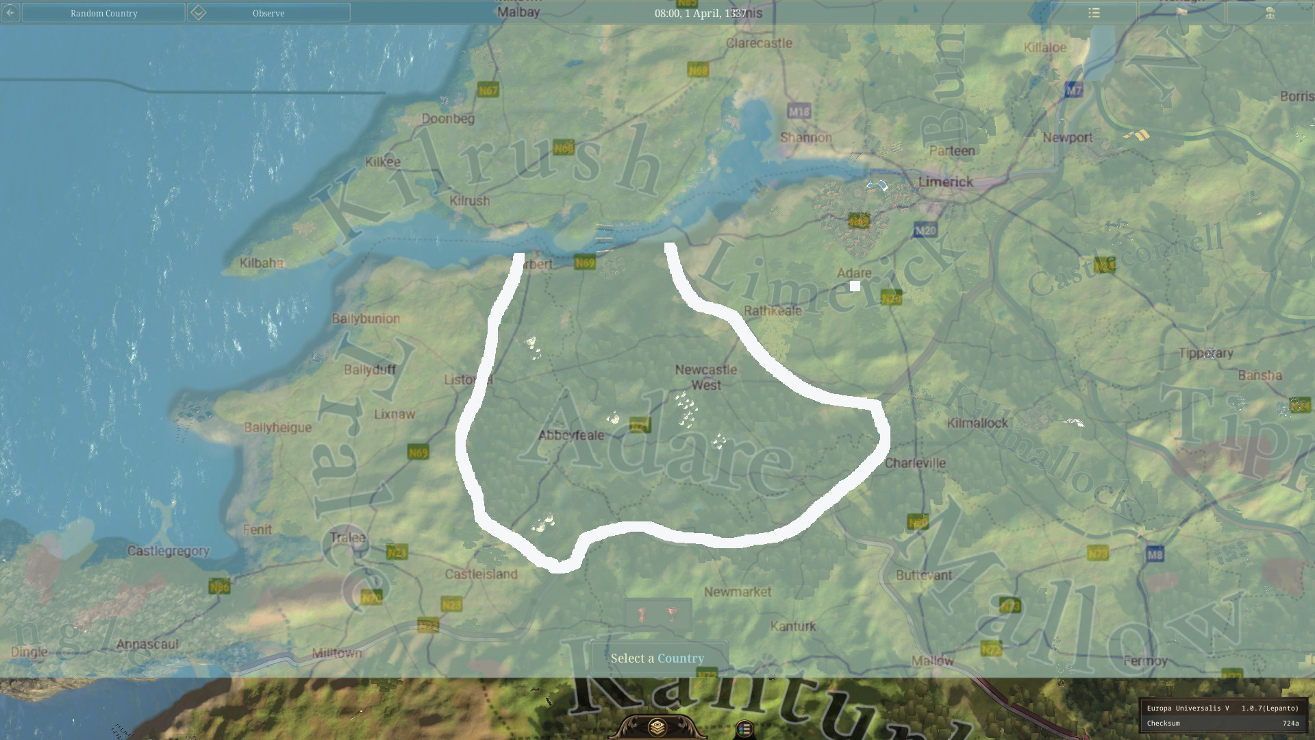 Some Irish locations do not contain the town they're named after ...