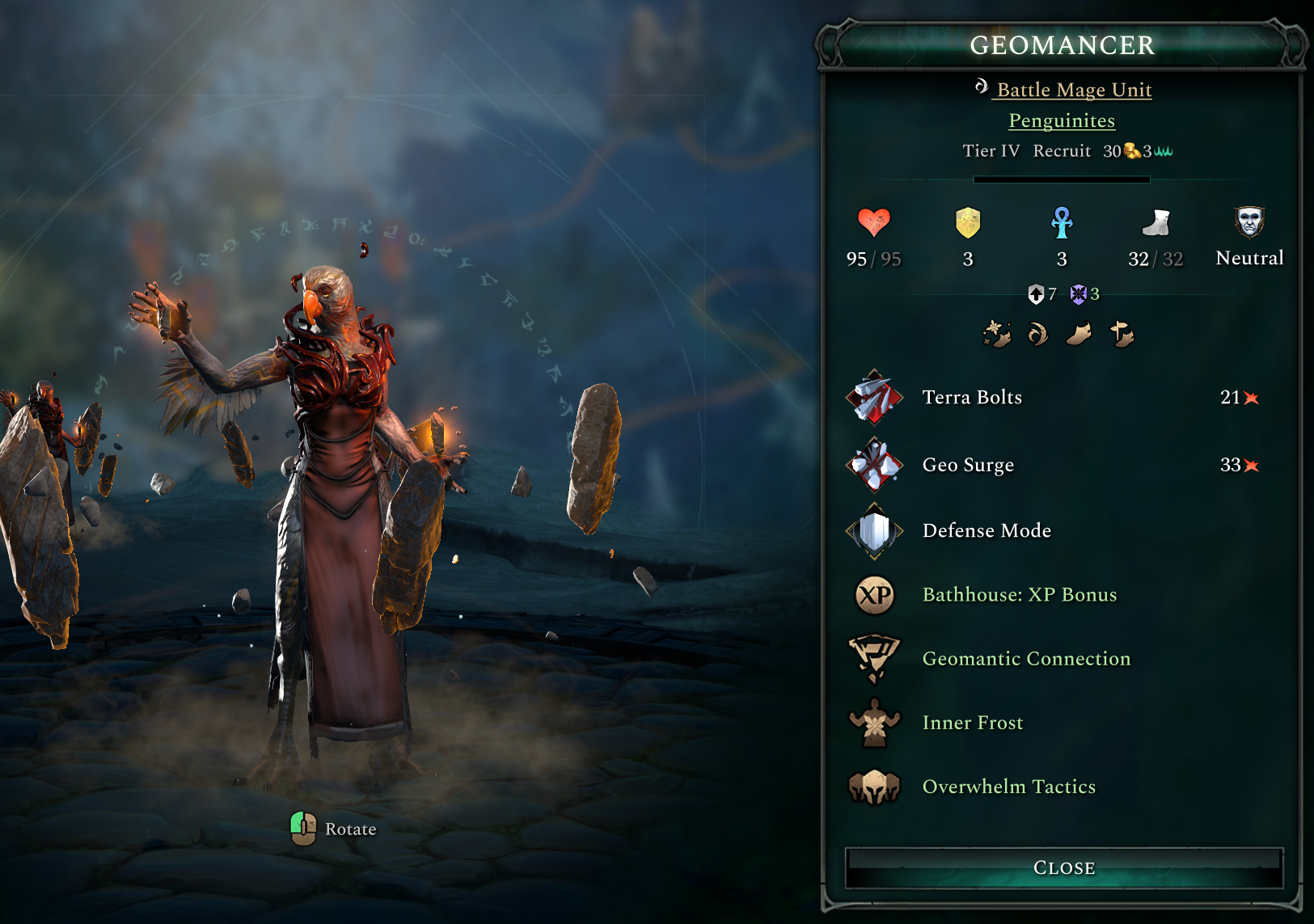 Geomancer unit doesn't share any Art attributes with created faction ...