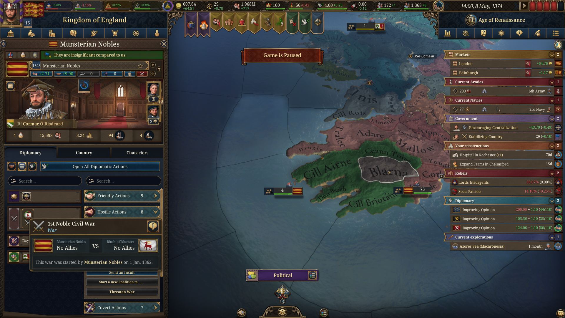 Not a Bug - Munster stuck in eternal civil war | Paradox Interactive Forums