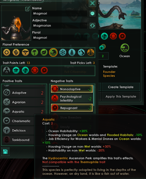 Randomly generated Infernal species will sometimes have the aquatic ...