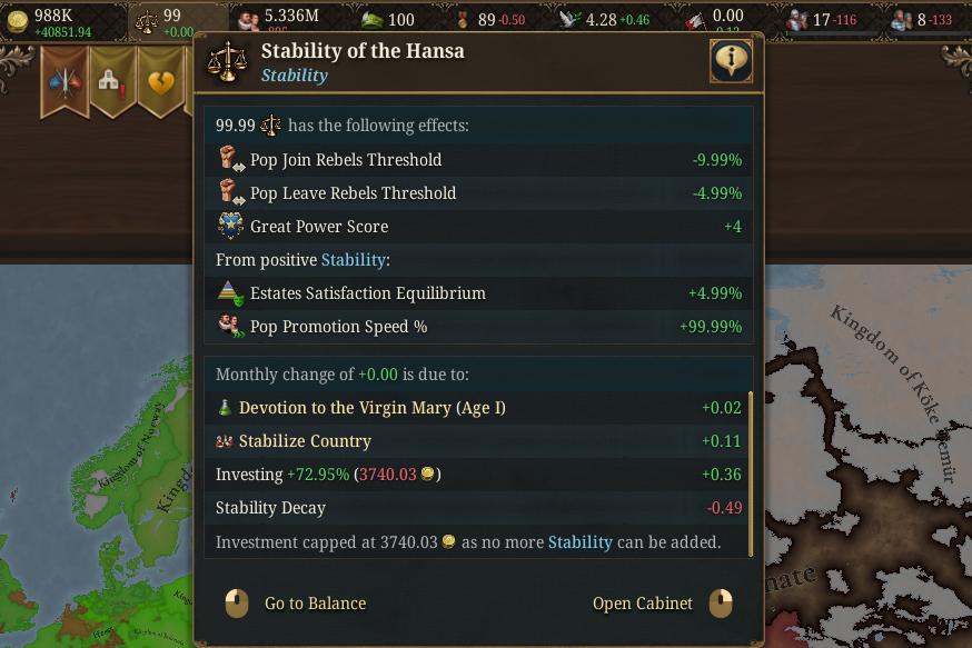 Duplicate - Stuck at 99.99% stability | Paradox Interactive Forums