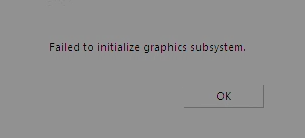 Failed to initialize Graphics Subsystem on intel GPU still persist in 1 ...