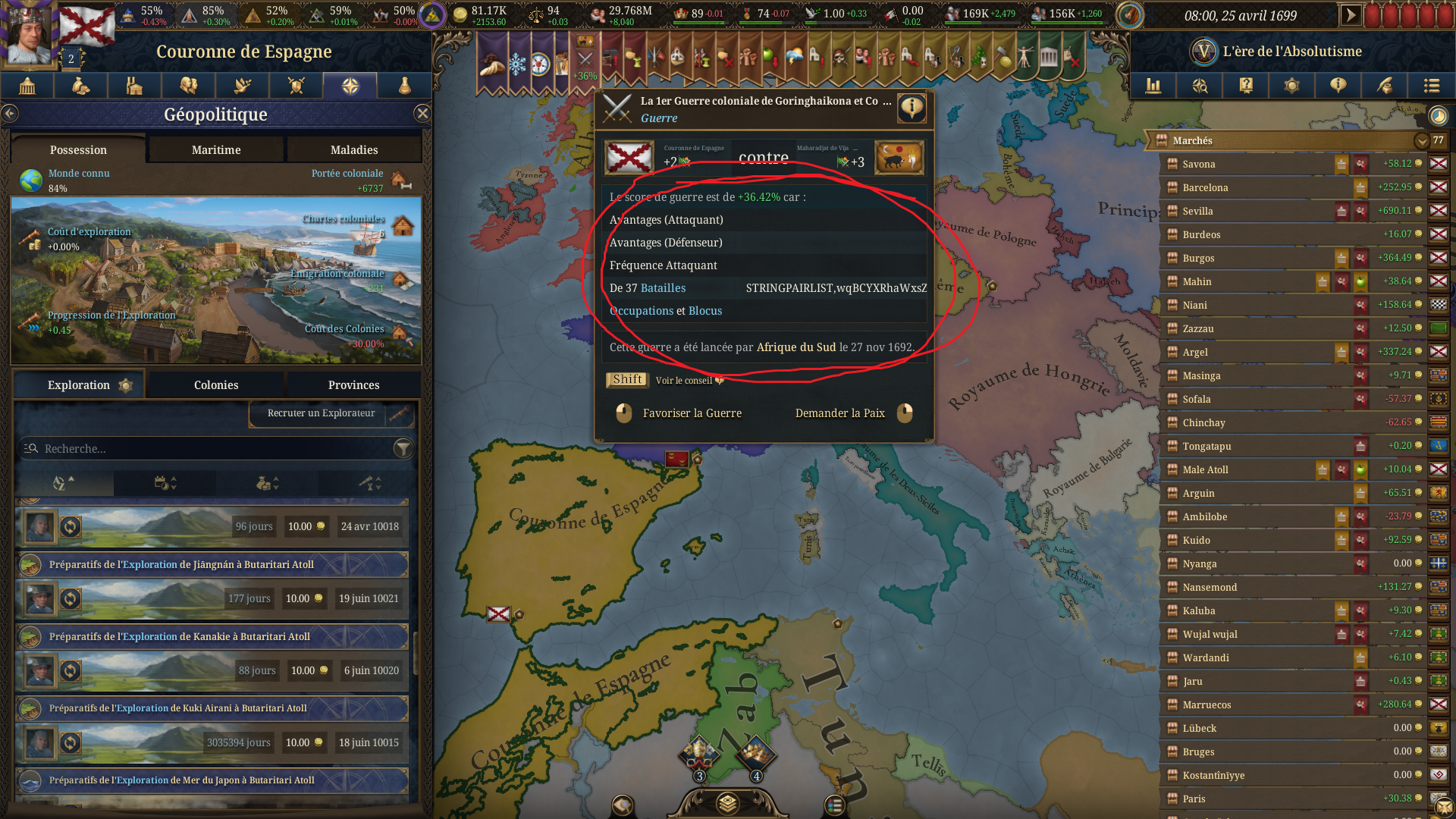 Duplicate - War score display bug | Paradox Interactive Forums