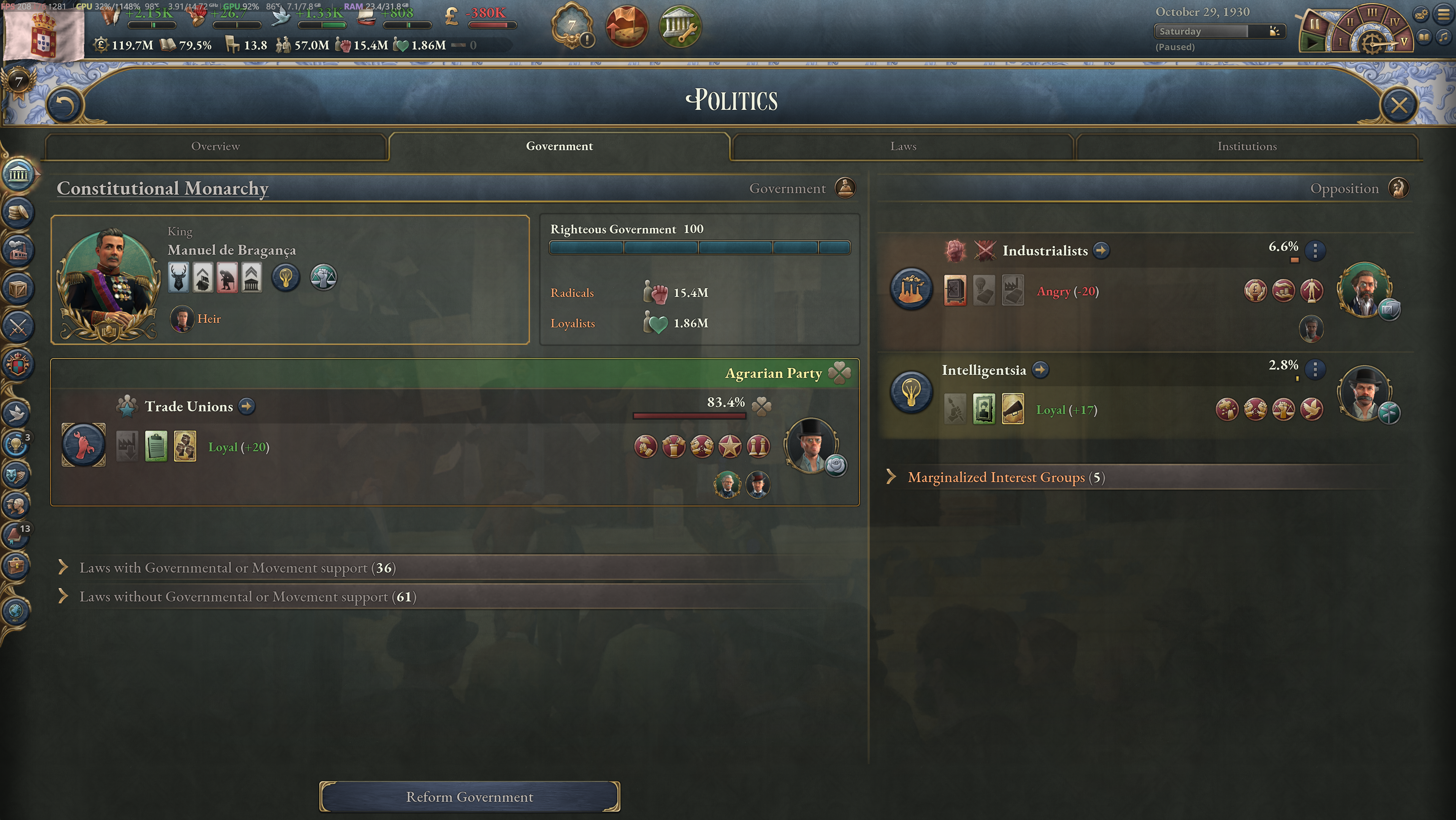 Duplicate - Election bug with 1 party state | Paradox Interactive Forums