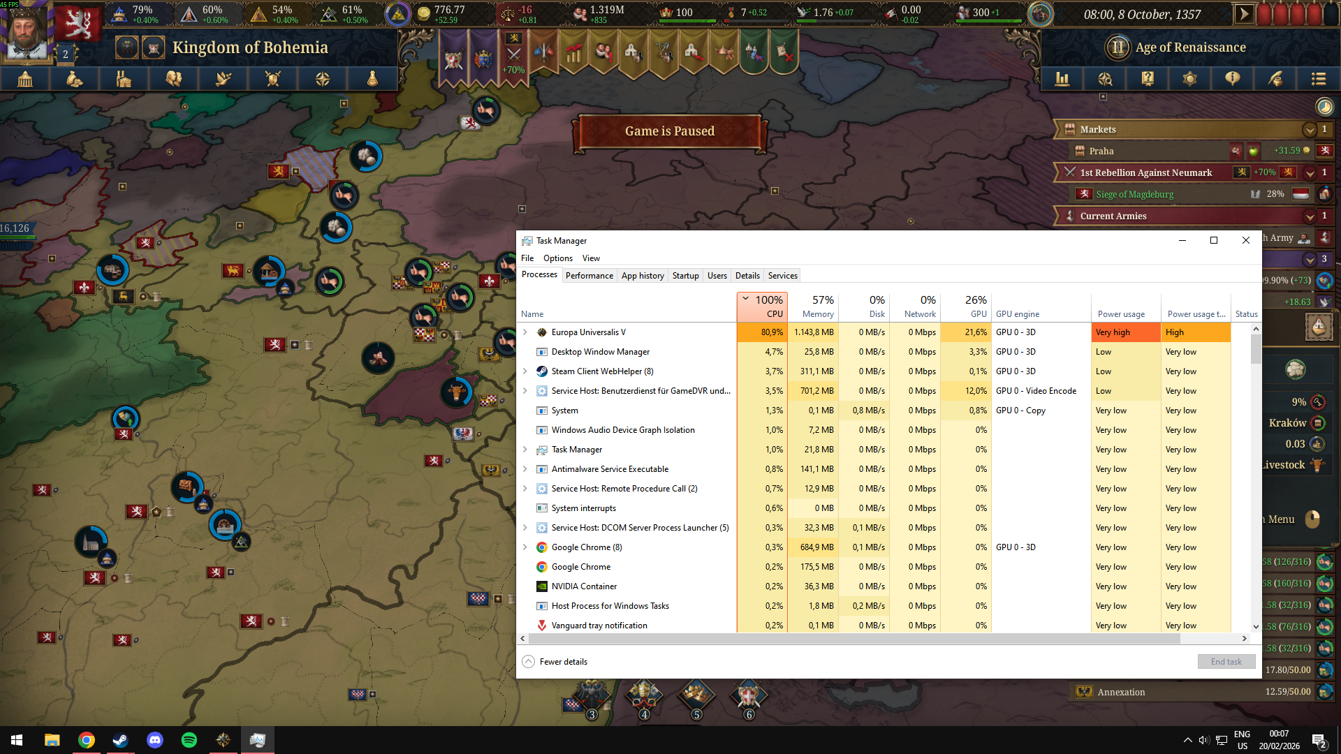 game version 3.6 performance decrease. possible cause... Performance is really bad for me | Paradox Interactive Forums