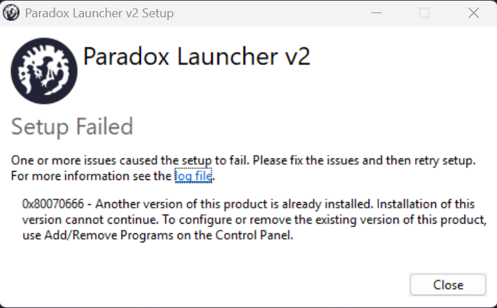 Launcher Issue | Paradox Interactive Forums